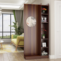 Door screen partition Living room entrance cabinet Light luxury home facing the door Modern simple new Chinese solid wood shelf