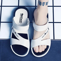 One word drag men's sandals 2020 summer new style outdoor personalized beach shoes men's sandals men's trend Korean version