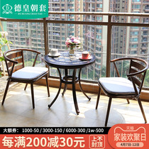 Balcony Small Table And Chairs Outdoor Net Red Home Three Sets Small House Type Casual One Table Two Chairs Combined Mini Small Tea Table