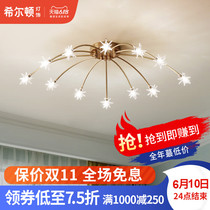 Hilton all copper American led ceiling lamp bedroom lamp room marriage room children's room northern Europe creative individual lamp