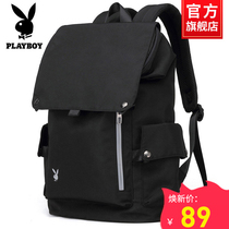 Flower Playboy Mens Double Shoulder Bag College Students Computer School Bag Early Middle School High School Students Brief Travel Backpack Tide Cards
