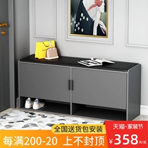 New sittable shoe-changing stool shoe cabinet integrated soft bag cushion Nordic entry door-to-door tipping into the door to the door