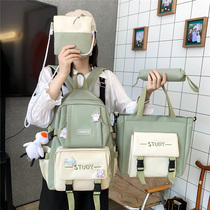 School Bag Female Elementary School Kids Campus Little Fresher Three To Five Sixth Graders Large Capacity Middle School Students Junior High School Students Double Shoulder Bag Men