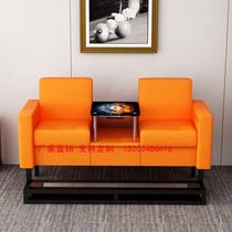 3 Table Tennis Room Leather Chair Casual High Gear Club Sofa Suede Linen Solid Wood Billiard Hall View Ball Chair Special