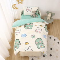 Kindergarten quilt three-piece set Winter plus velvet milk baby children bedding quilt cover baby cotton bedding
