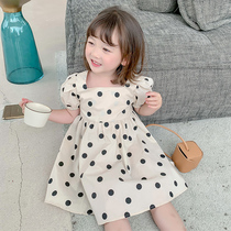 Girls' dress summer dress 2020 new Korean style children's summer dress princess skirt baby polka dot skirt