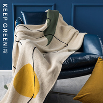 Keep green office nap blanket Nordic blanket summer Blanket Quilt single air conditioning blanket cover blanket