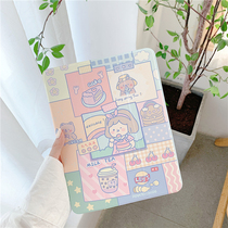 Picnics girl 2020 new ipadair2 protective case Mini 5 flat 2019 10.2 shell 11 inch leather cover Pro