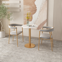Net Red Milk Tea Sweet Shop Coffee Hall Beauty Salon Reception Negotiation Brief Balcony Leisure Three Sets Of Table And Chairs Combination