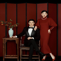 Chinese wine red screen partition wall wedding celebration photography small red book with stage background modern simple folding screen