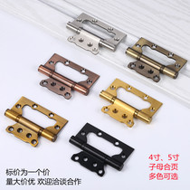 Stainless steel gate hinge elegant white turquoise black red gula silk primary and secondary flat open indoor door bedroom door wooden door