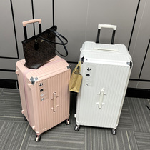 Antibacterial super large capacity student luggage female net red new ins tide men suitcase pull rod password leather box