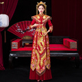 Xiuhe clothing 2020 new bride wedding hexiu clothing Fengguanxia 帔 Chinese dress women he clothing show kimono winter