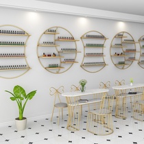 Nail display rack Wall-mounted nail polish glue shelf Wall shelf Wall-mounted net red nail shop display cabinet storage