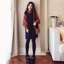 Autumn new long two-piece set of base shirt color long sleeve T-shirt student design sense niche coat women