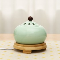Timing temperature adjustment electronic incense burner electric incense burner electric incense burner blue green pink Black