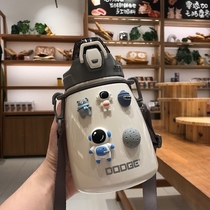 Net Red Belly Belly water cup thermos cup female large capacity with straw children 316 stainless steel cute student kettle