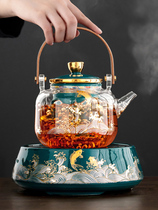Tea maker household glass tea set set automatic steam boiling teapot Net red heat-resistant kettle electric pottery stove