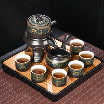 Lazy Stone Mill tea set home living room tea supplies automatic teapot kung fu tea cup small set light luxury high-end