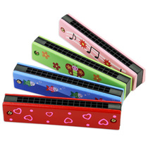 Wood Harmonica Cartoon Toy Music Gift 16 Aperture Organ Prizes Blow Soloist Children Gift Gifts