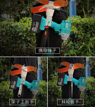 Electric wrench adhesive hook holder woodworking hammer wrench hanging waist bracket lost rope new outer frame tool