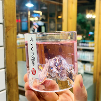 Glass water cup light luxury Net red high value Retro Mountain Tea Cup Guanshan drinking water Japanese home national tide Cup