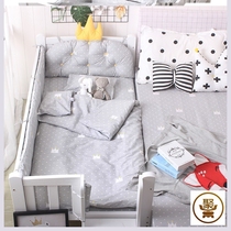 Splicing bed fence cloth Small bed fence cotton anti-collision crib fence Anti-collision ins Baby side sleeping shield pillow Childrens bed