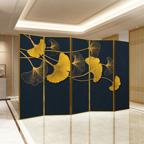 Maple leaves fallaluminum alloy light luxury screen partition wall simple modern folding mobile living room occludes the hotel