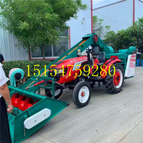 Self-propelled corn thresher tractor with new knapsack stick pelletizer automatic loading and loading
