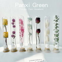 Ins glass test tube real flower dried flower bouquet eternal flower baby's breath star eucalyptus creative gift teacher's day gift