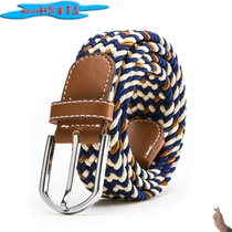 130cm foreign trade stretch woven elastic belt for men and women use belt canvas belt fat man Belt