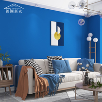 Klein blue wallpaper bedroom home wall paper self-sticking self-adhesive wall paper waterproof living room 2021 new blue
