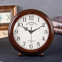 Watch clock table clock American simple silent living room table clock sitting clock bedroom bedroom clock European creative big clock