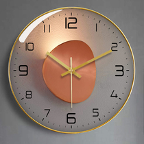 Net red art light luxury wall clock living room home fashion clock 2021 new bedroom mute modern quartz clock