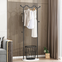 New bedroom hanging clothes hanger floor mesh red light extravagant iron art clothes hat rack Easy marble hanger hanging clothes rack