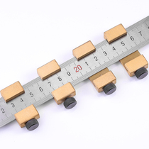 Woodworking steel ruler positioning block 0-300mm scribing locator fixing block Ruler stopper Brass material limit block