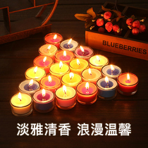 Net red candle holder glass candle Cup candlelight dinner props set romantic birthday candlelight atmosphere scented candle