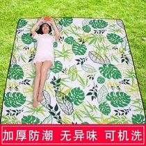 Outdoor picnic mat waterproof thickening enlarged picnic equipment Net red picnic cloth mat artifact moisture-proof mat widening folding