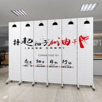 Partition wall Self-installed toilet wet and dry separation Stainless steel screen Bamboo partition retaining wall Nordic Wrought iron grid