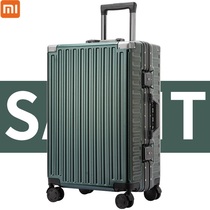 Xiaomi 90 cents luggage men and women business aluminum frame suitcase 24 inch large capacity tie rod suitcase silent universal wheel