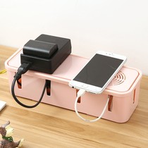 Desktop plug-in storage box Wire plug-in board fixed take-up box Power cord socket data cable storage and finishing box