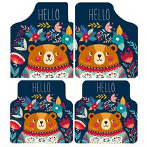 Cute cartoon car non-slip foot pad fashion universal mat four seasons non-slip washable car mat