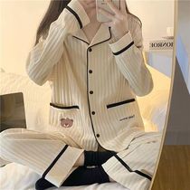 Han edition in pajamas female spring and autumn long sleeve loose and sweet outdoor wear cute little bear student home suit