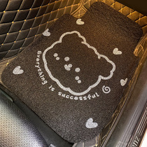 Car Silk Ring Universal Foot Pad Protection Cushion Single Sheet Easy Cleaning Dirty Lady Cute Main Driving Cartoon Car Mat