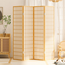Japanese screen folding mobile partition living room live home bedroom door shop wooden cover decorative background wall