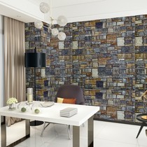 Wallpaper self-adhesive relief retro brick bedroom wall sticker shop wall exterior wall renovation waterproof foam brick wallpaper