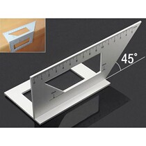 45 ℃ angle cutting tool Japanese woodworking triangle ruler 45 degrees oblique angle 90 degrees right angle scribing ruler thickened aluminum alloy Wood