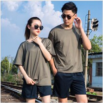 Breathable physical suit short sleeve set school men and women round neck running quick dry T-shirt military training supplies sports outdoor T-shirt