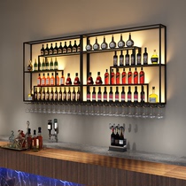 Cashier hanging wine cabinet Wall-mounted wine rack Wall-mounted wine cabinet Creative clear bar wall cabinet Restaurant wall-mounted wine rack