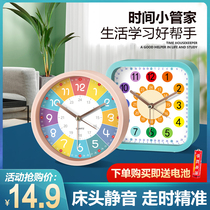 Early teach small alarm clock 2021 new boy special students use girls clock desktop children learn self-discipline clocks